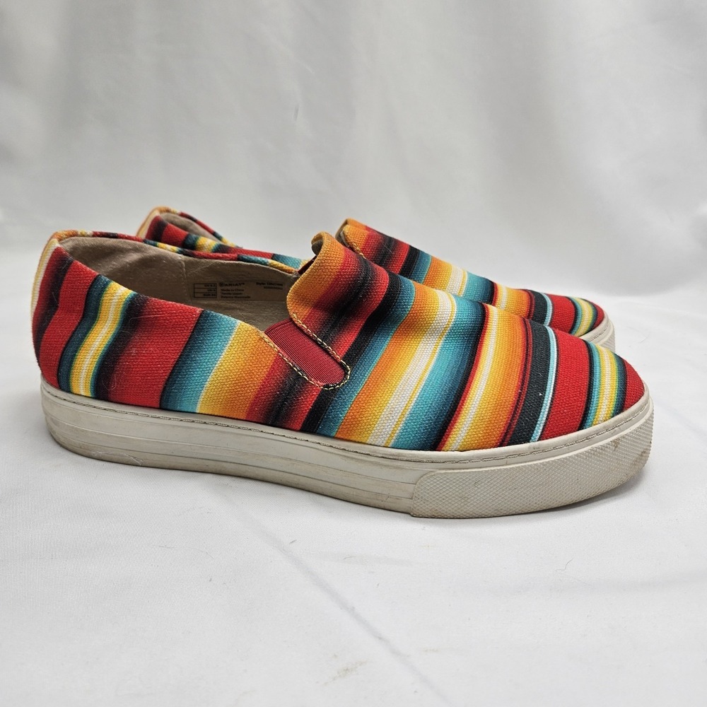 Unbridled ARIAT Women's Kenna Serape Slip On Sneakers Shoes Southwest Stripe 8.5
